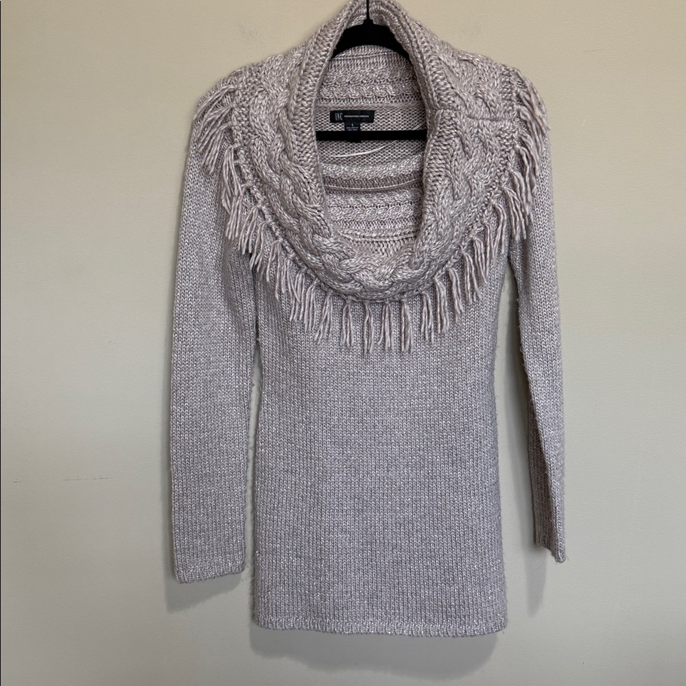 INC International Concepts Braided Cowl Neck Sweater